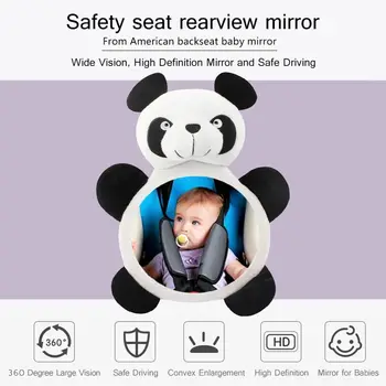 0-3 ani Pluș Auto de Siguranță pentru Copii pe Bancheta din Spate cu Tetiera, Oglinda Retrovizoare Copilul se Confruntă din Spate Oglinzi Auto Baby Oglindă