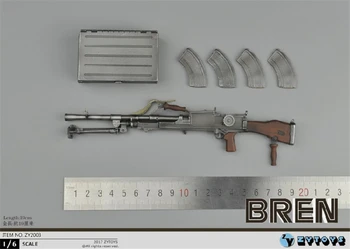  1:6 Scale Mini Bren MK Pistol Mitralieră al doilea RĂZBOI mondial Armă de Plastic Jucarii Model se Potrivesc 12