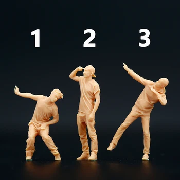  1:64 Street Dance Băiat In Miniatura Stilul Hip-Hop Figura Model Trebuie Să Fie De Culoare De Unul Singur Număr 017