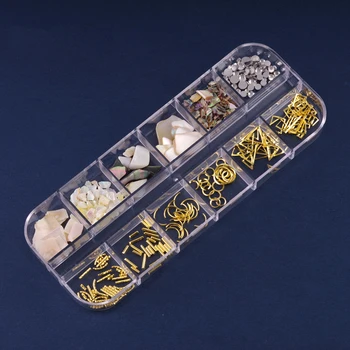  1 BoxManicure Accesorii de Amestecat Shell Felii Gradient de Piatra sparta 3D Decoratiuni de Arta Unghiilor UV Gel Design