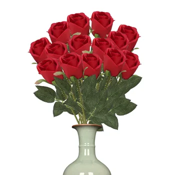  1 buc Artificiale Buchet de Flori Roșii Fals Crescut Pentru Decoratiuni Nunta Petrecere Plante Decorative
