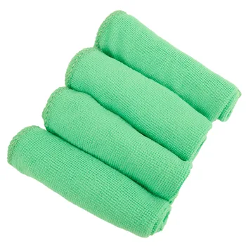  10 buc Prosop Moale din Microfibra Detaliază Verde Spălare Curățare, Lustruire Dishcloth Duster Absorbant de Înaltă Calitate