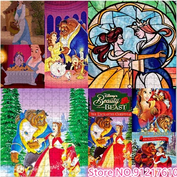  1000 Piese Puzzle Disney frumoasa si Bestia Puzzle Aventura Creierului Copiilor Arderea Joc de Puzzle Cadou Preferat