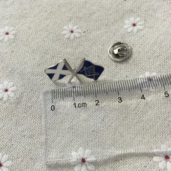  100buc Masonice Freemasonary Gratuit Zidari broșe gratuit zidari insigne Scoția Saltire pavilion Prietenie Pin Rever Insigna