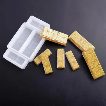  100buc Mucegai Silicon Bar de Aur în Formă de Mucegai pentru DIY Ciocolata, Săpun, Tort Instrument, Rășină de Turnare Mucegai pentru Acasă Ornament Meserii