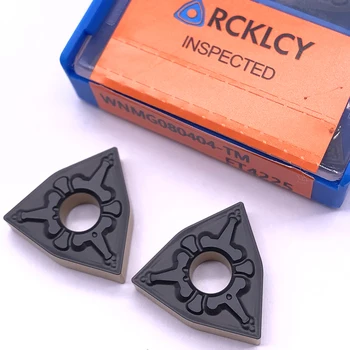  10buc RCKLCY WNMG080404 TM FT4225 Insertii Carbură de Tăiere CNC Strung de Cotitură Instrumente Pentru Metal Externe TM Introduce Prelucrare oțel