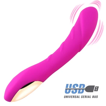  12 Moduri de Penis artificial Vibratoare Jucarii Sexuale pentru Femei USB Reîncărcabilă Masturbari Masaj Stimulator punct G Feminin Masturbator Adult Sexo