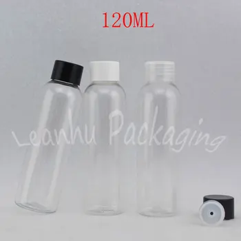  120ML Transparent Rotund Sticla de Plastic , 120CC Șampon / Toner / Loțiune Sub-îmbuteliere , Gol Container Cosmetice ( 50 buc/Lot )
