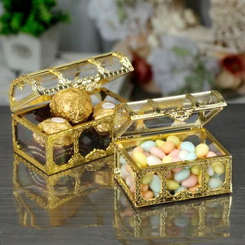  12pcs de Plastic Cutie de Bomboane Romantic, Elegant, Nunta Petrecere Ciocolata Pachet Cadou Bijuterii Container