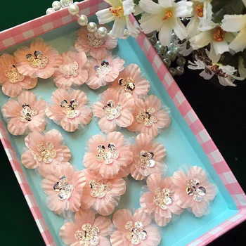  12pcs/lot Multicolor Paiete Margele Floare Coase dantelă Patch-uri pentru Îmbrăcăminte ștrasuri din Mărgele Aplicatiile DIY nunta capul accesorii bijuterii