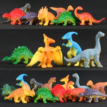  12pcs Simulare Plastic Modele Animale, Triceratops, Tyrannosaurus Dinozaur Brachiosaurus Modele de Figurine Copii Jucarii Educative
