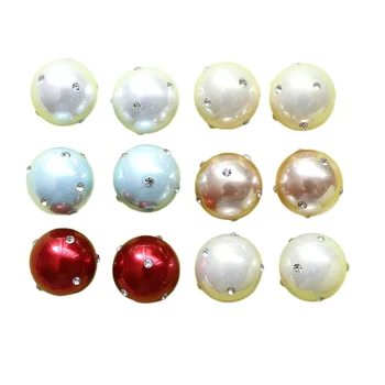  16mm diamant încrustat retro mingea imitație pearl DIY bijuterii handmade cercei accesorii de par, Bratara accesorii materials2pcs