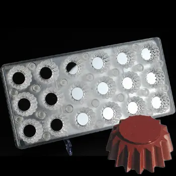  18 Cavități de Flori în Formă de Instrument de Copt Cu Oglindă Clară Magnetic Policarbonat Ciocolata Mucegai DIY Ciocolata PC-ul de Ciocolata Mucegai