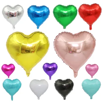  18 inch inima în formă de folie de aluminiu baloane dragoste baloane nunta decor baloane petrecere de ziua decor baloane