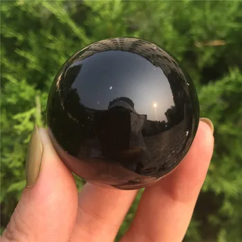  1buc Naturale Obsidian Feng shui Obsidian glob de Cristal Decor 40-60mm