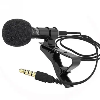  1set Microfon Clip-on Guler Cravată Telefon Mobil Microfonul de tip Lavaliera Microfon pentru ios, Android Telefon Mobil Laptop Tableta de Înregistrare