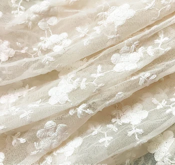  1Y/lot 1.3 m latime broderie dantela tesatura pe alb ochiurilor rochie de mireasa fusta haine cortina DIY manual accesorii