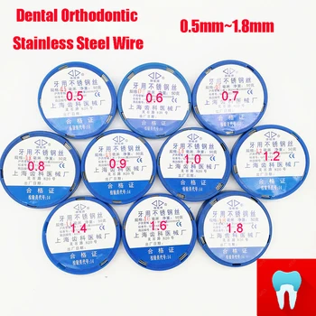  2 buc Dentare Ortodontice de Sârmă din Oțel Inoxidabil de 0,5 mm-1.8 mm Mayitr Ortodontic, Chirurgical Stomatologie Instrumente Instrumente stomatologice