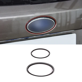 2 BUC Exterior Fata-Spate, Logo-ul Insigna Inel Garnitura Capac Decorativ Pentru Subaru Outback 2021-2022 ABS, Fibra de Carbon, Accesorii Auto