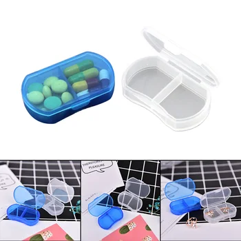  2 Celule De Plastic Portabil Sigilate Pastila De Bijuterii Cutie De Bomboane Cutie De Depozitare Vitamina Cutie Medicina De Călătorie Cutie Tableta Mici Cutie De Ambalare