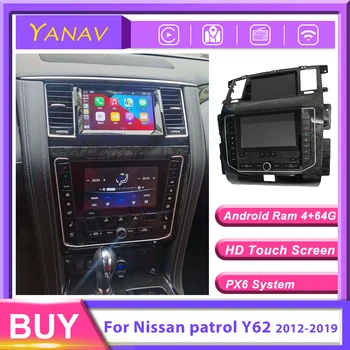  2 DIN Android radio auto stereo receptor pentru Nissan patrol Y62 2012-2019 car audio video Modificate pentru 2020 nou radio