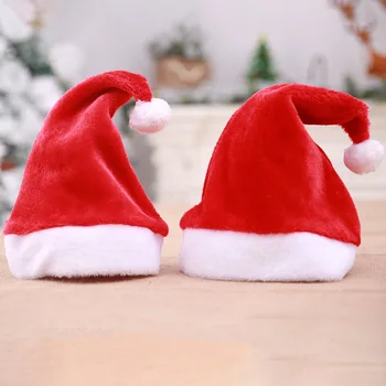 2019 Noi Navida Hig Calitate De Catifea Pălărie De Crăciun Capace Moș Crăciun Cadou De Crăciun De Pluș Ornamentul De Anul Nou Capac Crăciun Fericit Decor