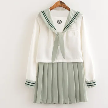  2020 Anime Uniformă Școlară Cosplay Îmbrăcăminte Pentru Fete Școală Lung Cu Mâneci Scurte Topuri Fusta Plisata Costume De Marinar