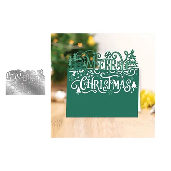  2021 Merry Christmas Tree House Tăiere De Metal Moare Ambarcațiuni Scrapbooking Manual De Cuțit De Mucegai Lama Pumn Șabloane Moare Taie Model