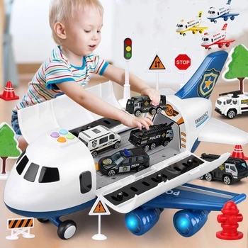  2021 Muzica Poveste de Simulare a Urmări Inerție Jucărie pentru Copii Aeronave de Mari Dimensiuni Avion de Pasageri Copii Avion Mașină de Jucărie