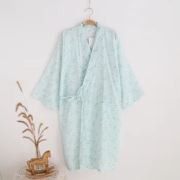  2021 Nou Stil Kimono Japonez Halat De Sex Feminin Primăvara Și Vara 100% Bumbac Tifon Rochie De Noapte Subțire, Halat De Baie Serviciu Acasă Yukata
