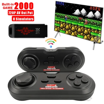  2021 Nou ! USB Wireless Consola de Joc Stick Consolă de jocuri Video Built-in de 2000 de Joc Clasic Mini Retro Suport Controler de Ieșire AV