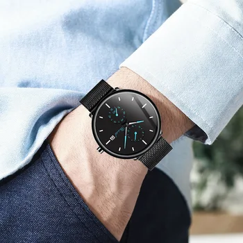  2022 Om nou ceas tendință impermeabil Multifuncțional de afișare calendar Mens Cuarț ceas elegant ceas sport pentru barbati montre homme