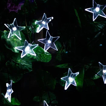  20LED Lampă Solară în aer liber Star Ghirlanda Șir Lumina Pom de Crăciun Lumina Led Star Zână Lumina de Nunta Decor de Anul Nou