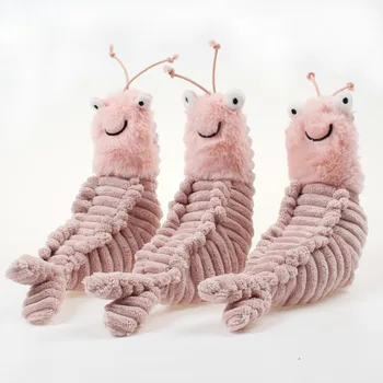  22cm Creative de Pluș Creveți Animale de Pluș Jucării de Pluș Drăguț Creveți Papusa Baby Confort Păpușă Amuzant Copii Fete Băieți Cadou de Ziua de nastere