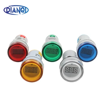  22MM AC 60-500V LED-uri Voltmetru de tensiune metru indicator pilot lumina Verde Galben Roșu alb Albastru digitale