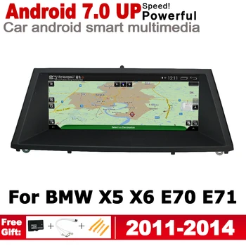  2G+16G Android 7.0 până radio Auto GPS multimedia player Pentru BMW X5 X6 E70 E71 2011~2014 CIC Navigare ecran HD WiFi BT Bluetooth