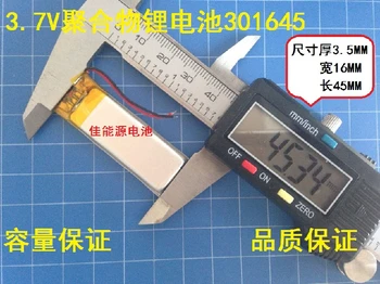  3.7 V baterie litiu-polimer 301645 350MAH Bluetooth înregistrare pen punct mașină de citit Luqi Nie baterie Reîncărcabilă Li-ion cu Celule