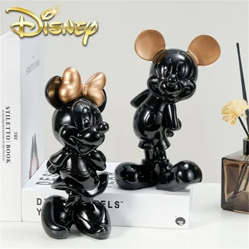  31cm Disney Mickey Mouse Figura Anime Minnie Mouse Figurine de Colecție Rășină Model Statuia Păpuși de Moda, Decor, Copii Jucărie Cadou