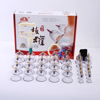  32 De Piese Cutii De Conserve Tradiția Chineză Vid Ventuze Kit De Acupunctura, Terapia Magnetică Curba Pompe De Aspirație De Corp Detoxifiere Relaxa Masaj