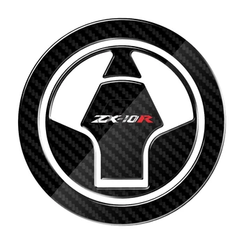  3D Carbon-uita-te Motocicleta Gaz Combustibil Capac Protector Decalcomanii de Caz pentru Kawasaki Ninja ZX-10R ZX10R 2006-2015