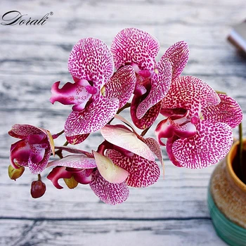  3D Fluture Artificiale Flori de Orhidee Fals Molia florii de Orhidee Flori pentru Acasă Nunta DIY Decorare Real Atinge Decor Acasă Flore