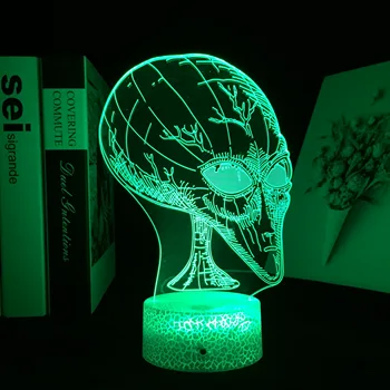  3D LED Lumina de Noapte Străin Lampa Touch de la Distanță Contro Colorate Acrilice Lampă de Masă pentru Cadou Cool Petrecere Acasă Atmosferă Cameră Decor