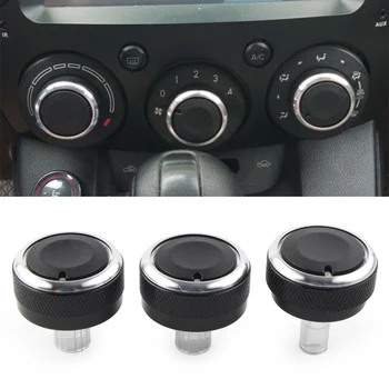  3Pcs/Set Auto Comuta Butonul de Încălzire a Climei Butonul de Control Cadrane Cadru A/C Pentru Mazda 2 MK1