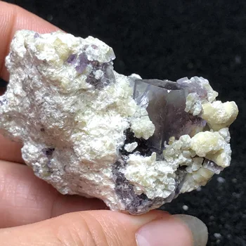  53.6 gRare violet fluorit arsenopyrite minerale-specimen aura de vindecare cuarț energie gem acasă decorare