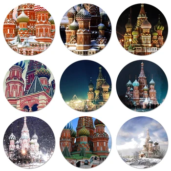  58mm Orașului Moscova Castelul Bucătărie Decor Acasă Frigider Autocolante Magnetice Deschizator de Bere, coca-Cola