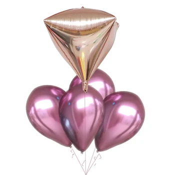  5pcs 3D Diamond de Nunta Petrecere Eveniment Baloane Heliu Metalice Aliaj Culori Latex Globos masa Decor de Masă Copil de Dus Copilul'Toy