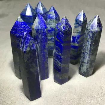  5pcs cristale Naturale Lapis Lazuli baghetă de Cuarț băț ascuțit Piatra de Cristal Punct de Vindecare Bagheta Obelisc acasă decorare cadouri