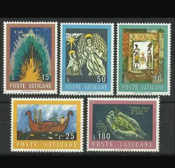  5Pcs/Set Noi Vatican Post de Timbru 1974 Copii Pictura Arca lui Noe Stamps MNH