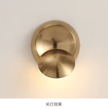  5W LED Lampă de Perete aur creative rotund Rotativ noptieră lampa de perete AC90-260V Dormitor modern, living culoar Interior Led Tranșee