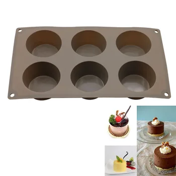  6 Celule de Silicon Tort Mucegai 3D Handmade Prajitura cu Jeleu Cookie Mini Muffin Săpun Filtru DIY Bicarbonat de Instrumente de Bucătărie, Bicarbonat de Instrumente